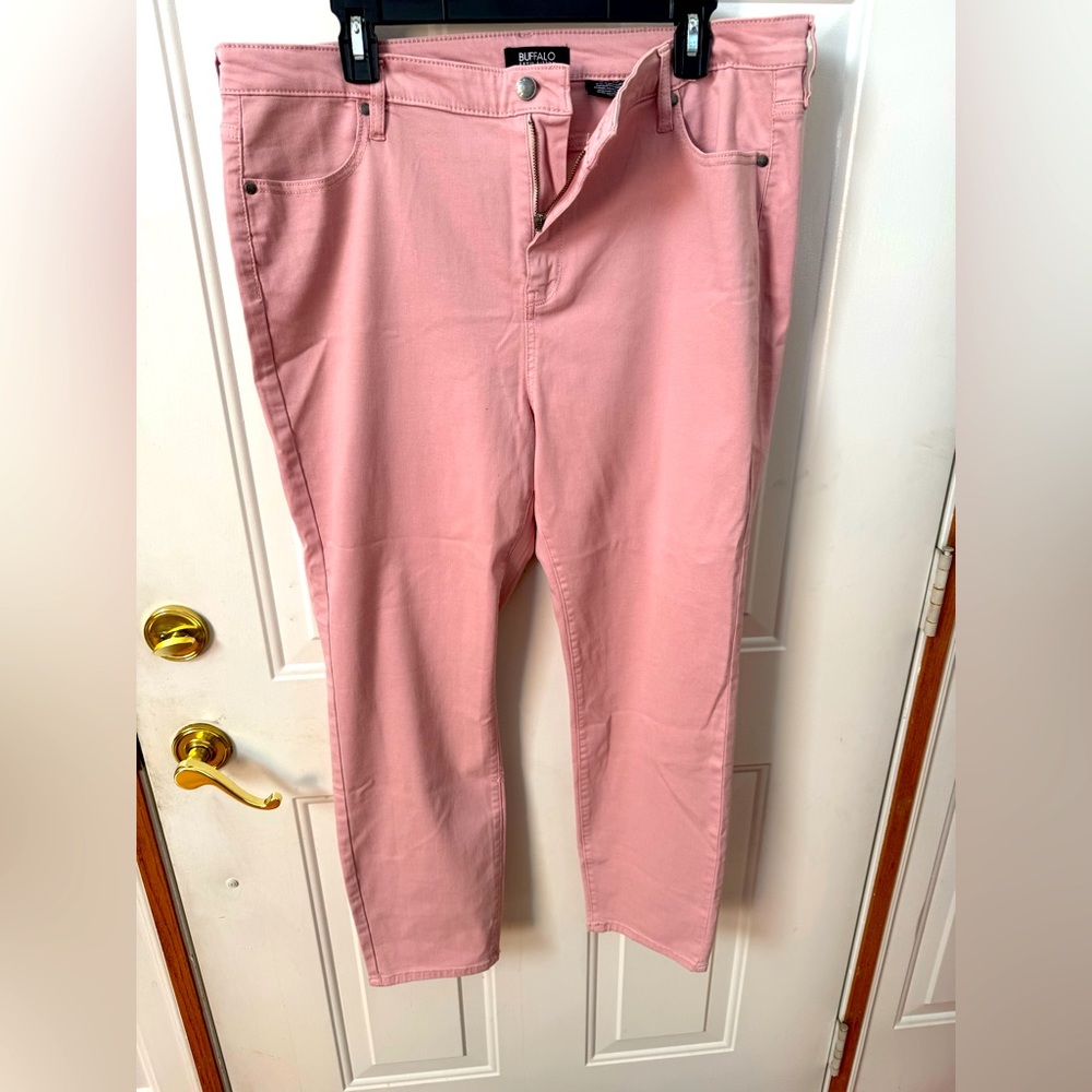 Buffalo David Bitton Havana Jeans Women 16 Pink High Rise Ankle Skinny Stretch